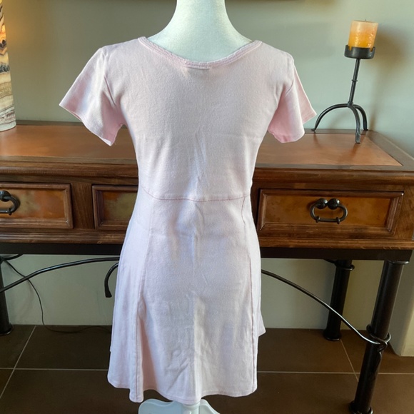 MODA INT’L Short Sleeve Baby Doll Dress. Pale Pink Size M - Picture 5 of 9